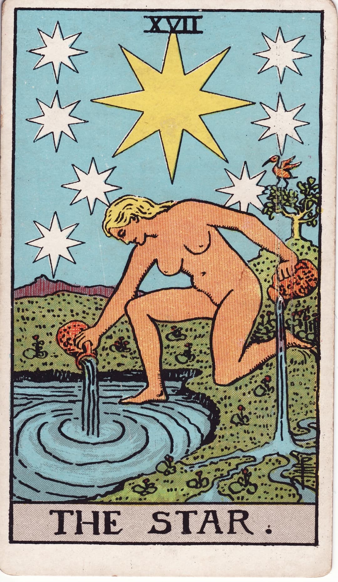 Ilustração da carta A Estrela