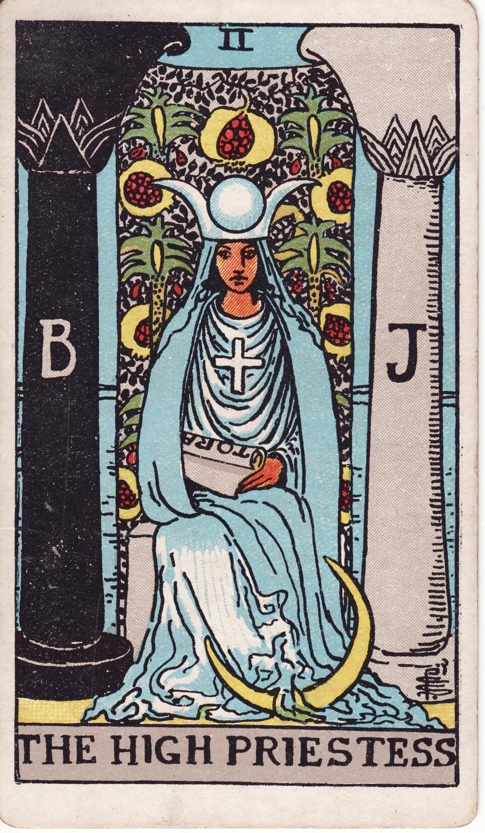 Ilustração da carta A Sacerdotisa