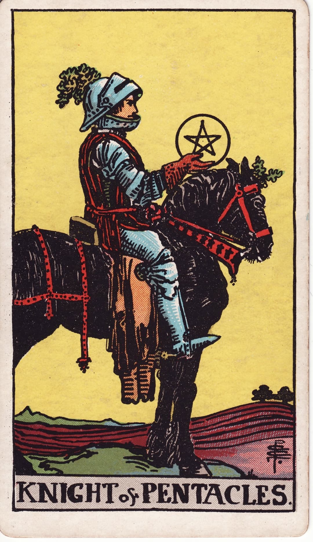 Ilustração da carta Cavaleiro de Ouros