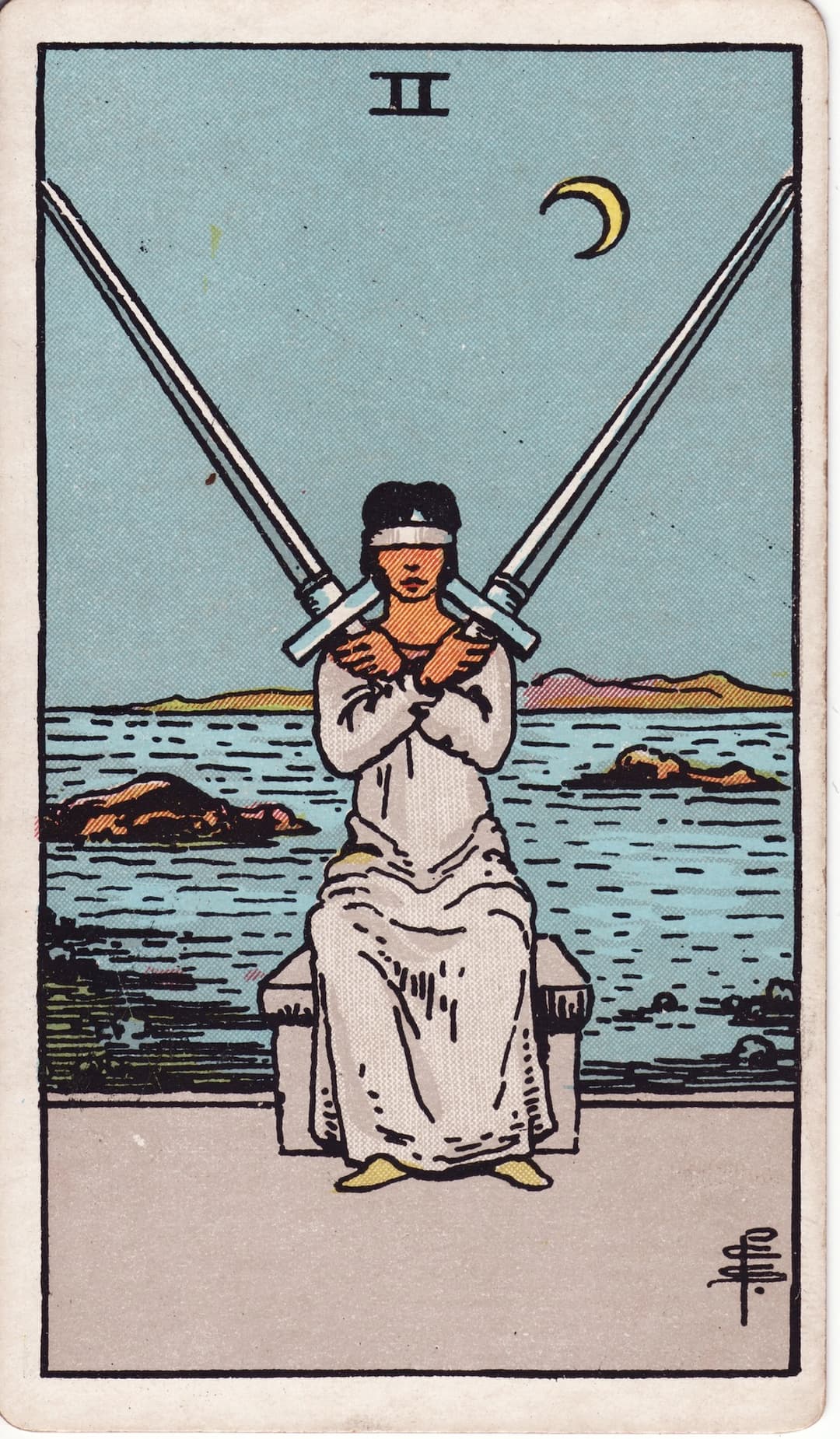 Ilustração da carta Dois de Espadas