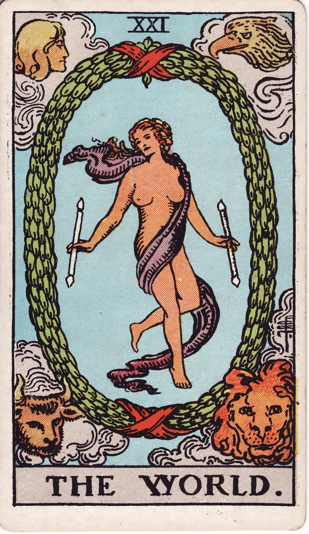 Ilustração da carta O Mundo