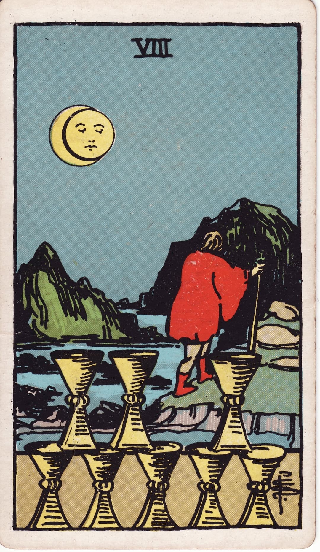Ilustração da carta Oito de Copas