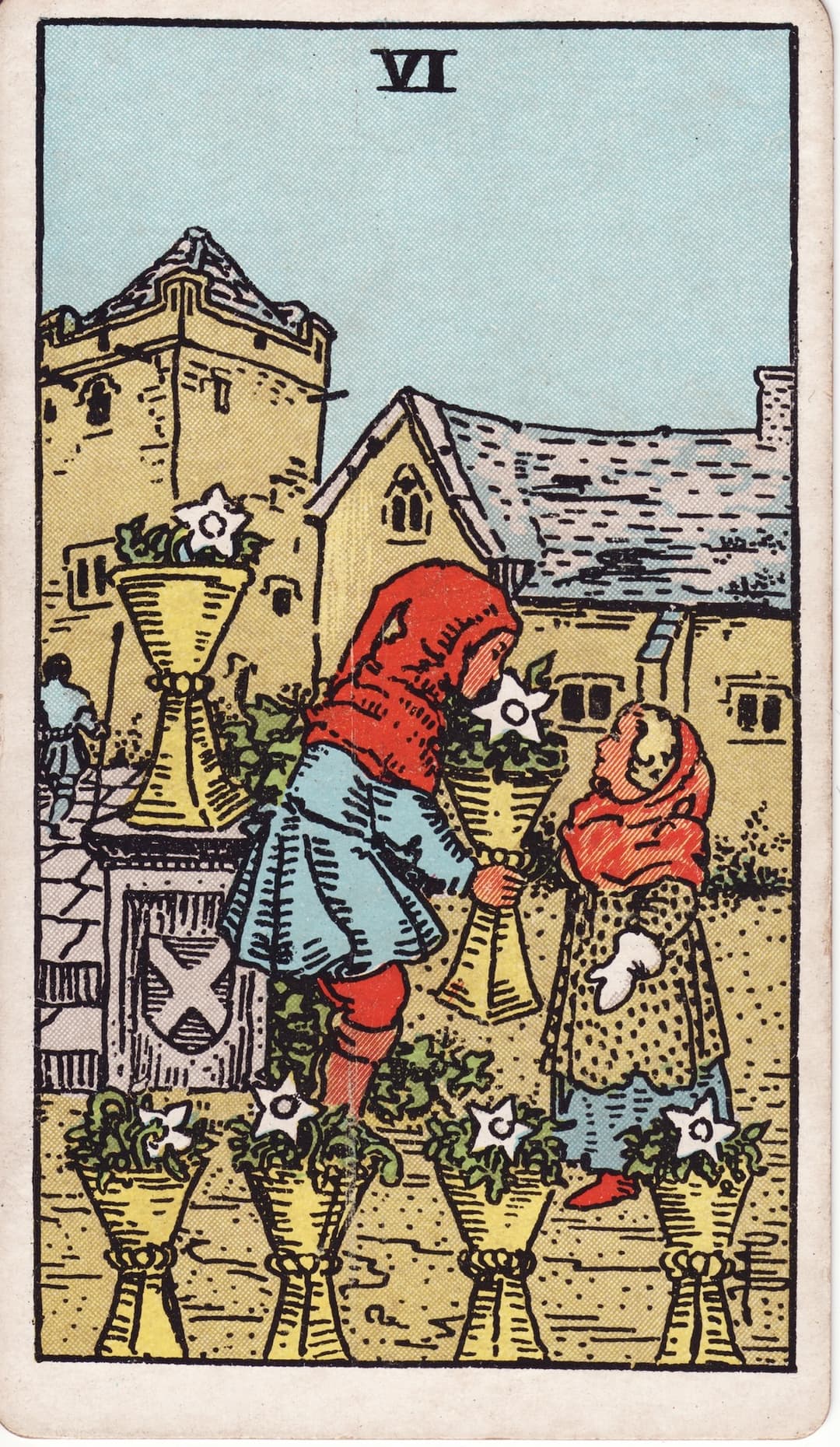 Ilustração da carta Seis de Copas